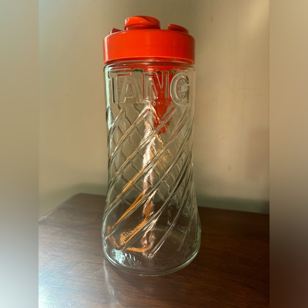 Vintage TANG glass pitcher EUC